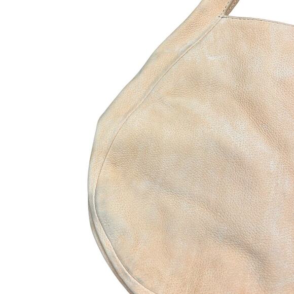 Ceri Hoover Suede Leather Tan Brown Boho Hobo Shoulder Bag Purse Tote Slouchy - Picture 8 of 12